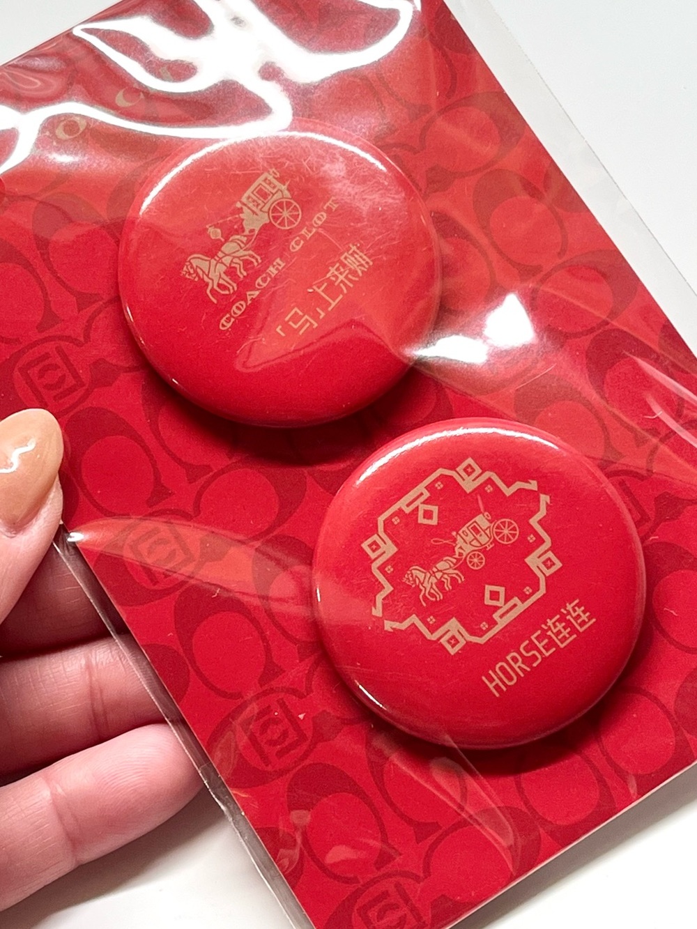 Coach Set of 2 Pins Japan Release NWT